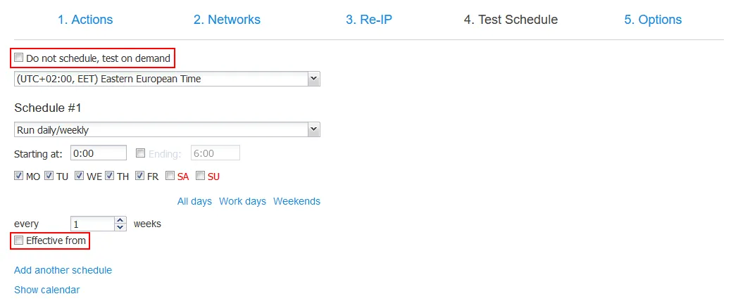You can schedule disaster recovery testing when configuring a site recovery job